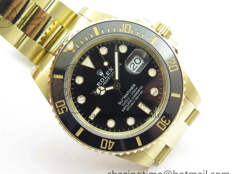 MiroTime 0113 Submariner 41mm 126613 LN YG BP Maker Best Edition Black Dial on YG Bracelet OnTrend 2573